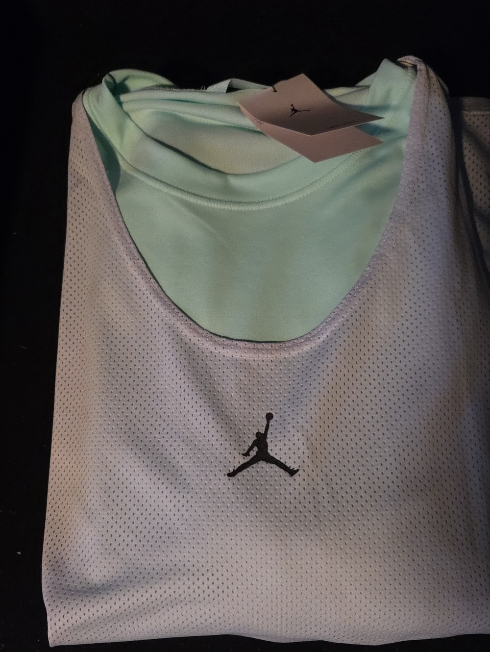 Jordan MENS Mint Green & White Layered Tank Top
